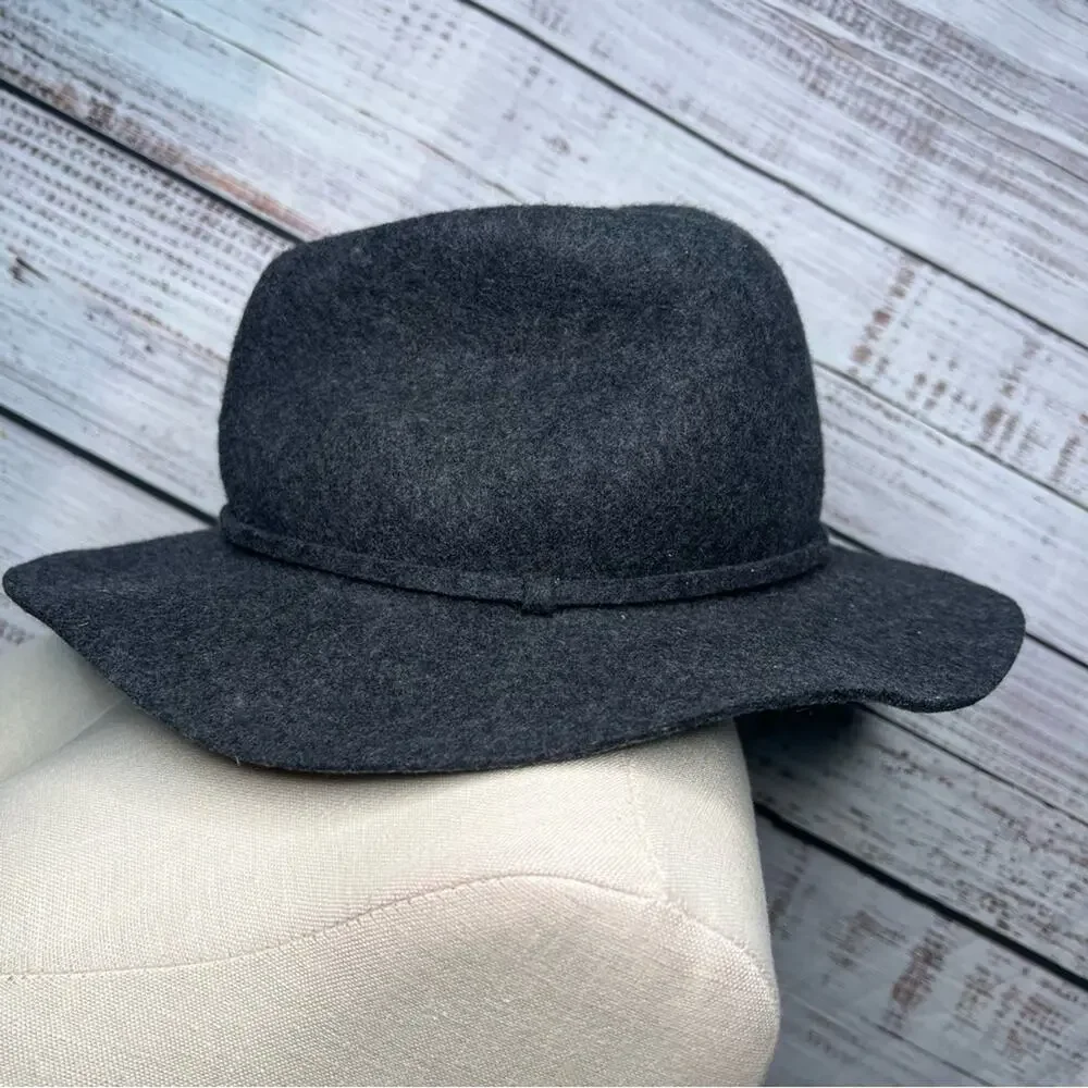 J Crew‎ 100% Wool Gray Hat Fedora Medium/Large